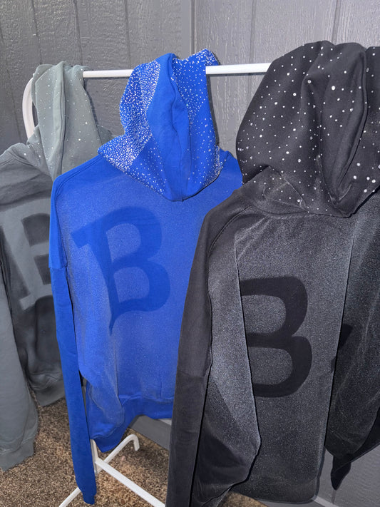 Heavy Jacket W/ Rhinestone Hood